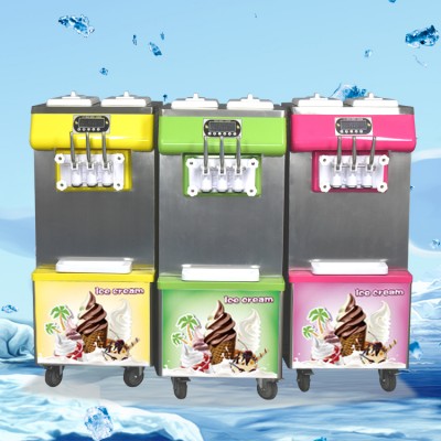 mobile counter top three colors soft ice cream machine commercial/soft serve ice cream machine with CE