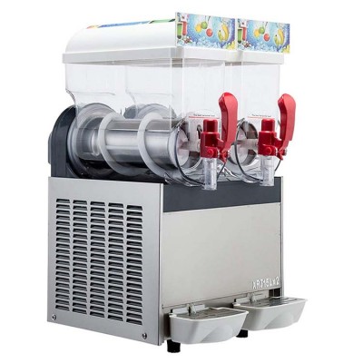 Free shipping express to worldwide 15Lx2 Frozen Cocktail beverage dispenser ice slushy granita slurpee slush puppy machine