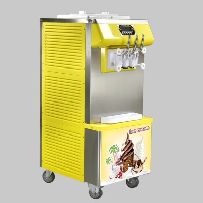 Three outlets soft serve ice cream machine for commercial used