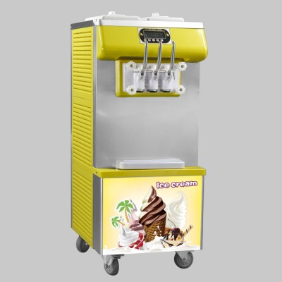 Three flavor soft serve ice cream maker machine (CE)