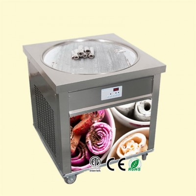 70cm flat pan fry ice cream machine 304 SS ice cream fry pan machine for ice roll in usa uae