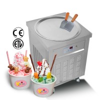 Free shipping to USA tax included Single Round Pan ice cream roll machine/fry ice cream machine/Fried Ice Cream Machine